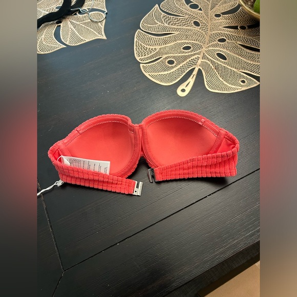 Seafolly Women's Underwire Bustier Bralette Bikini Top Swimsuit Size 6 Coral - Picture 4 of 6